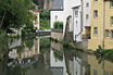 Alzette river in grund valley of luxembourg